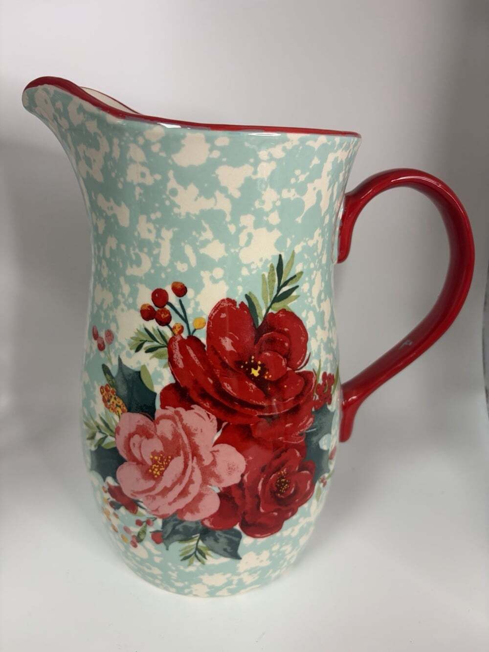 The Pioneer Woman Cheerful Rose 2.54 Quart Pitcher Ceramic Floral
